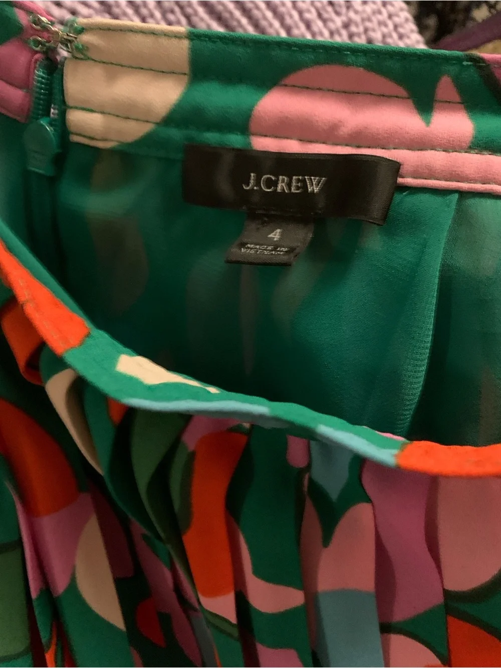J. Crew Pleated Floral Midi Skirt in Green Multi - Picture 4 of 5